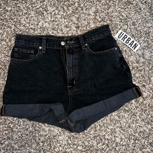 Urban Outfitters Mom High-Rise Black Jeans Shorts